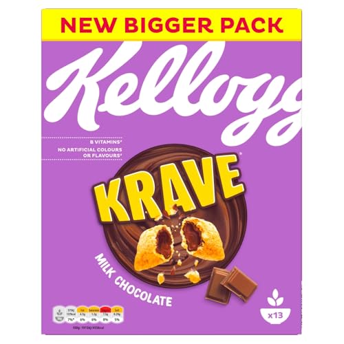 Kellogg's Krave Milchschokolade Frühstückszerealien, 410g Kellogg's Krave Milchschokolade Frühstückszerealien, 410g von Kellogg's