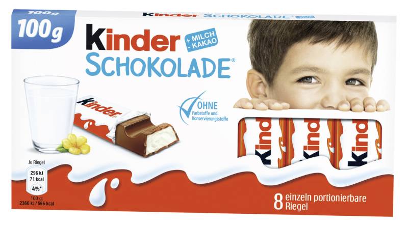 Kinder Schokolade 8ST 100G