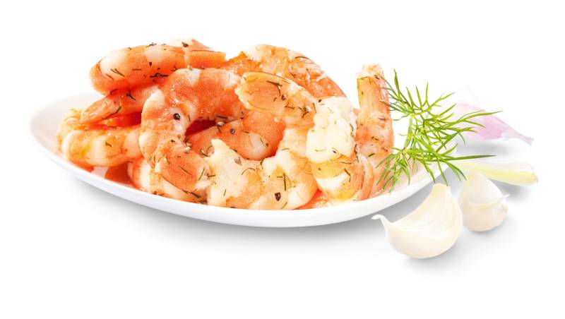 King Prawns, Knoblauch, Olivenöl von Alois Dallmayr KG