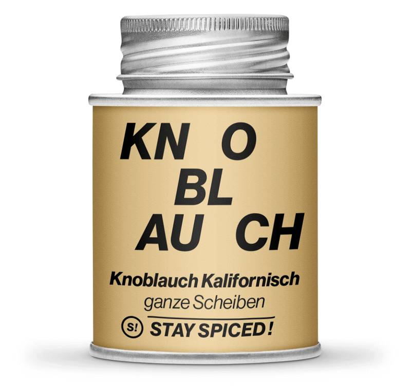 Knoblauchflocken Kalifornisch - ganze Scheiben, 170ml Schraubdose