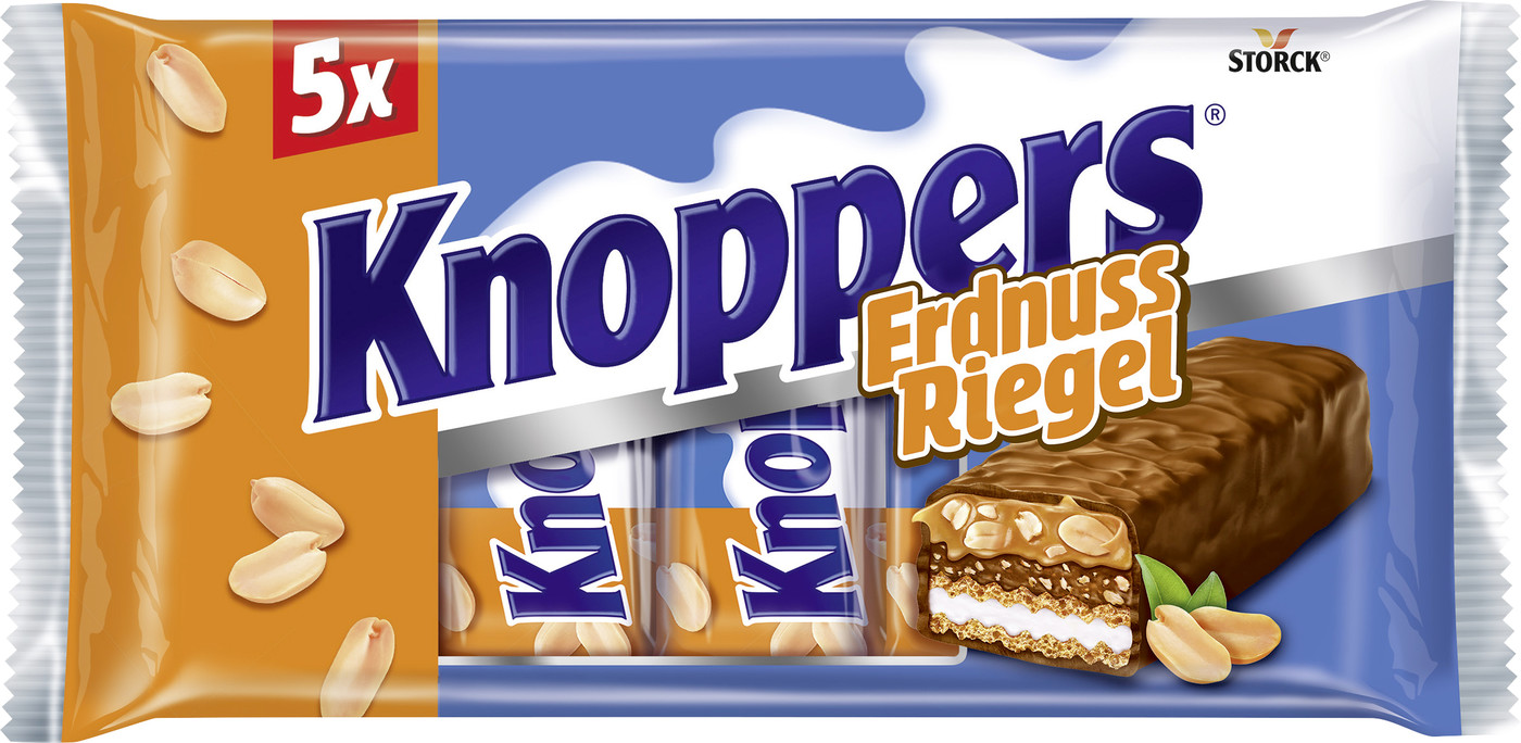 Knoppers Erdnuss Riegel 5ST 200G