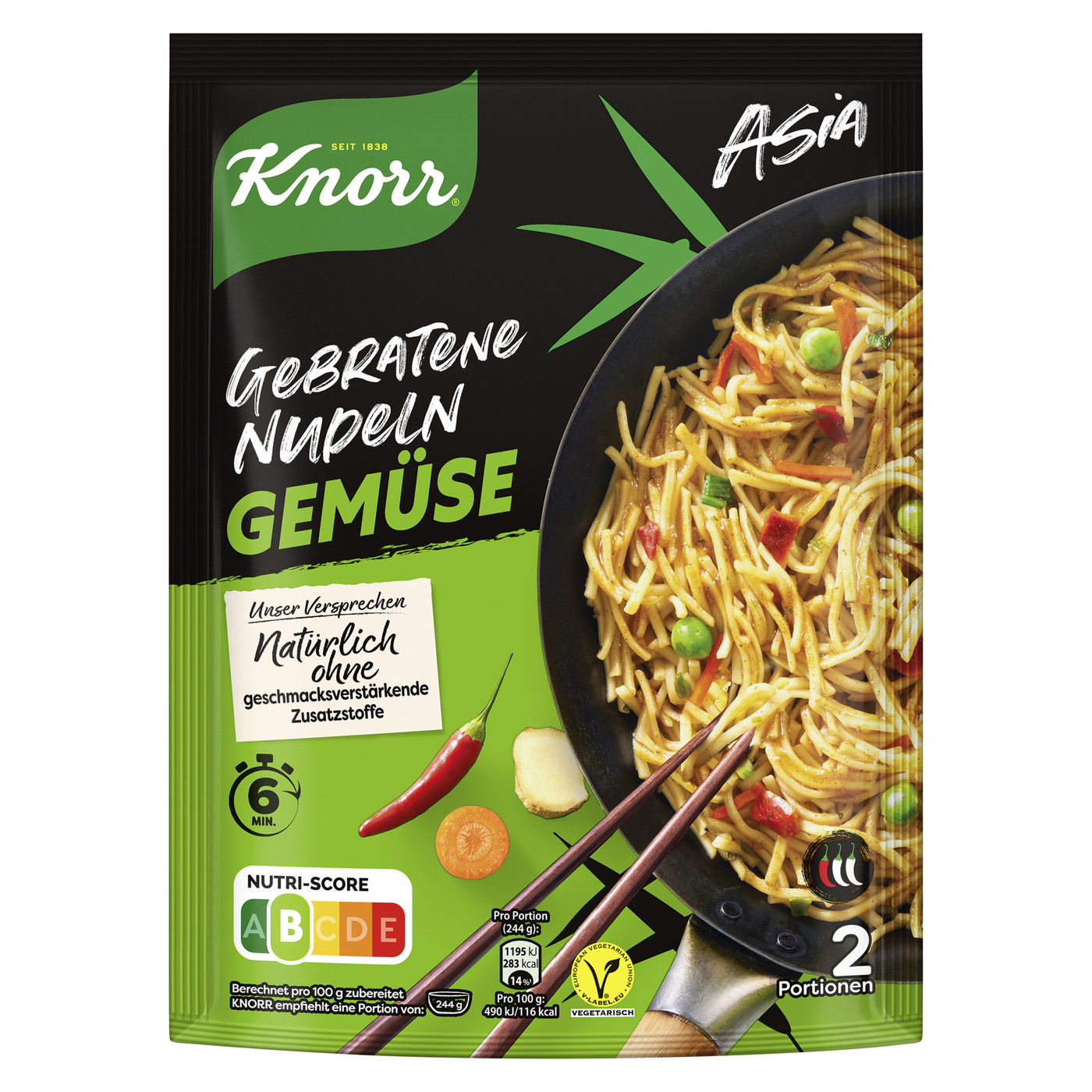 Knorr Asia Gebratene Nudeln Gemüse 125G