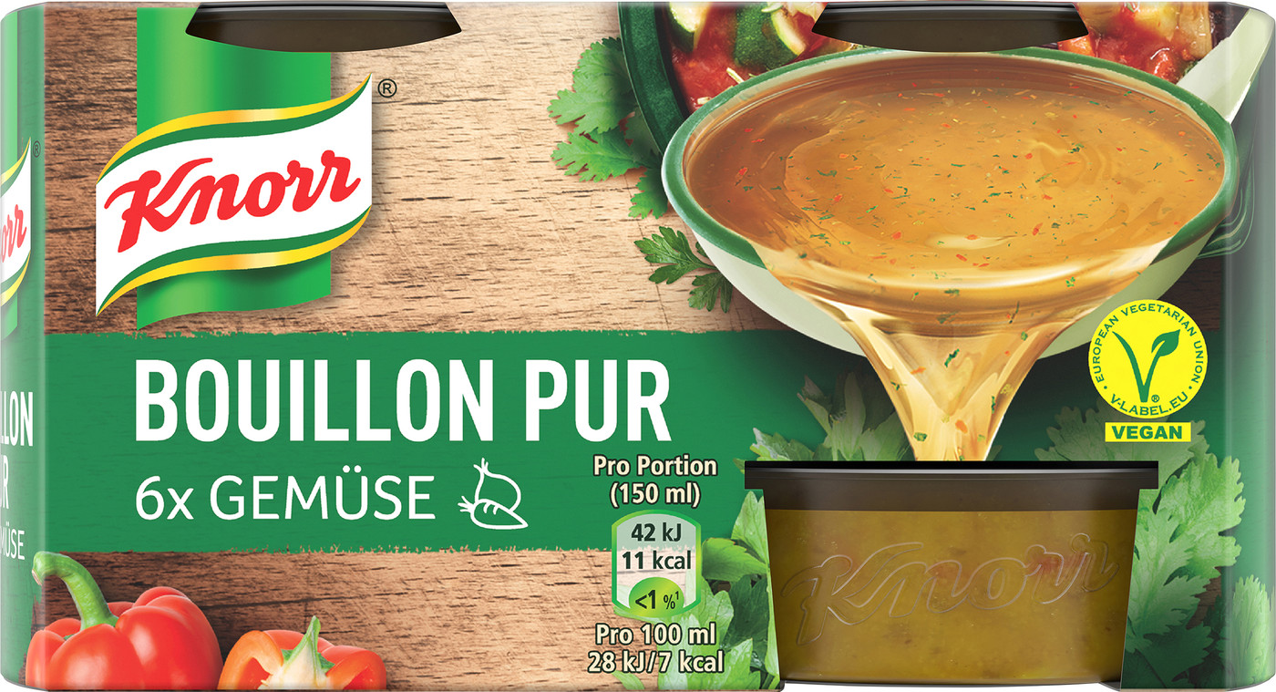 Knorr Bouillon Pur Gemüse 6ST 168G