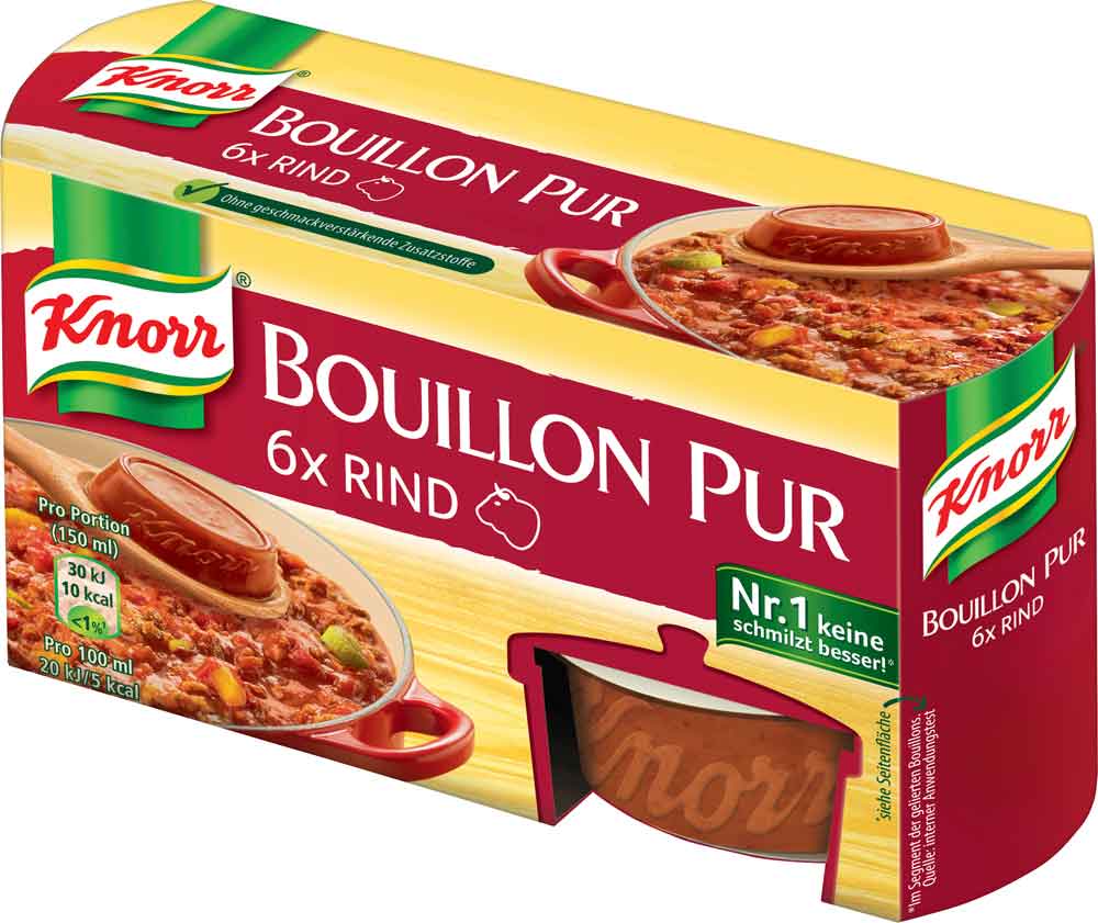 Knorr Bouillon Pur Rind 6ST 168G