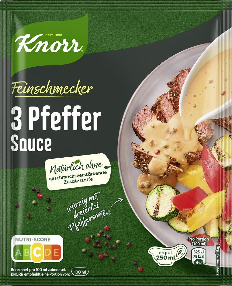 Knorr Feinschmecker 3 Pfeffer Sauce 40G