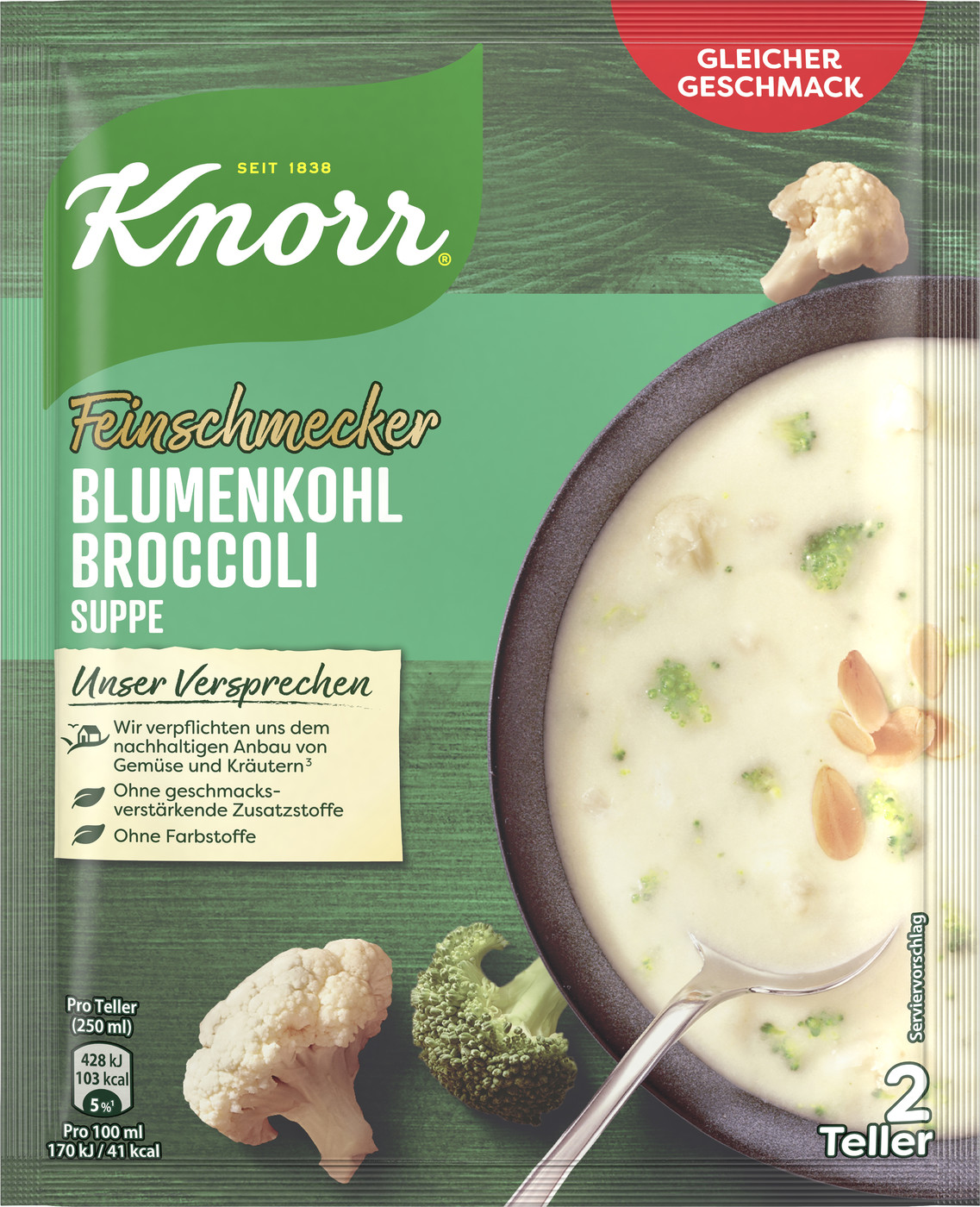 Knorr Feinschmecker Blumenkohl Broccoli Suppe 48G