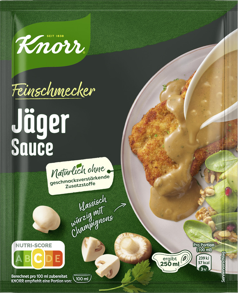 Knorr Feinschmecker Jäger Sauce ergibt 250ML