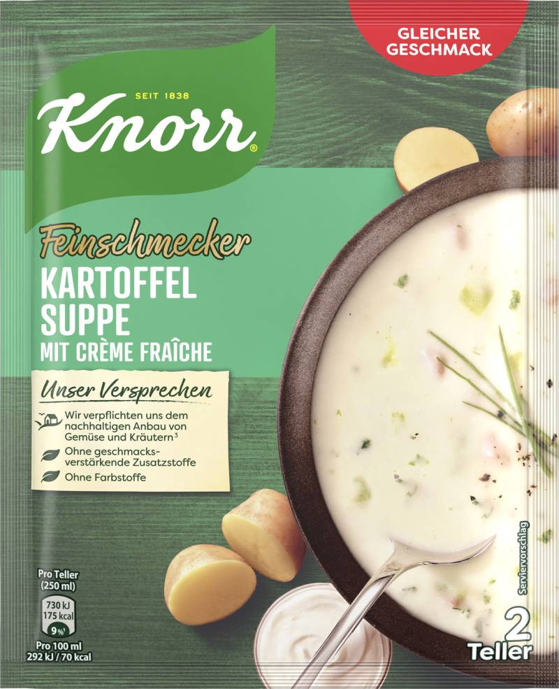 Knorr Feinschmecker Kartoffelsuppe mit Creme Fraiche Suppe 70G