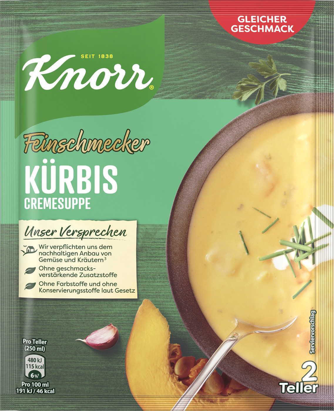 Knorr Feinschmecker Kürbis Cremesuppe 52G Knorr Feinschmecker Kürbis Cremesuppe 52G
