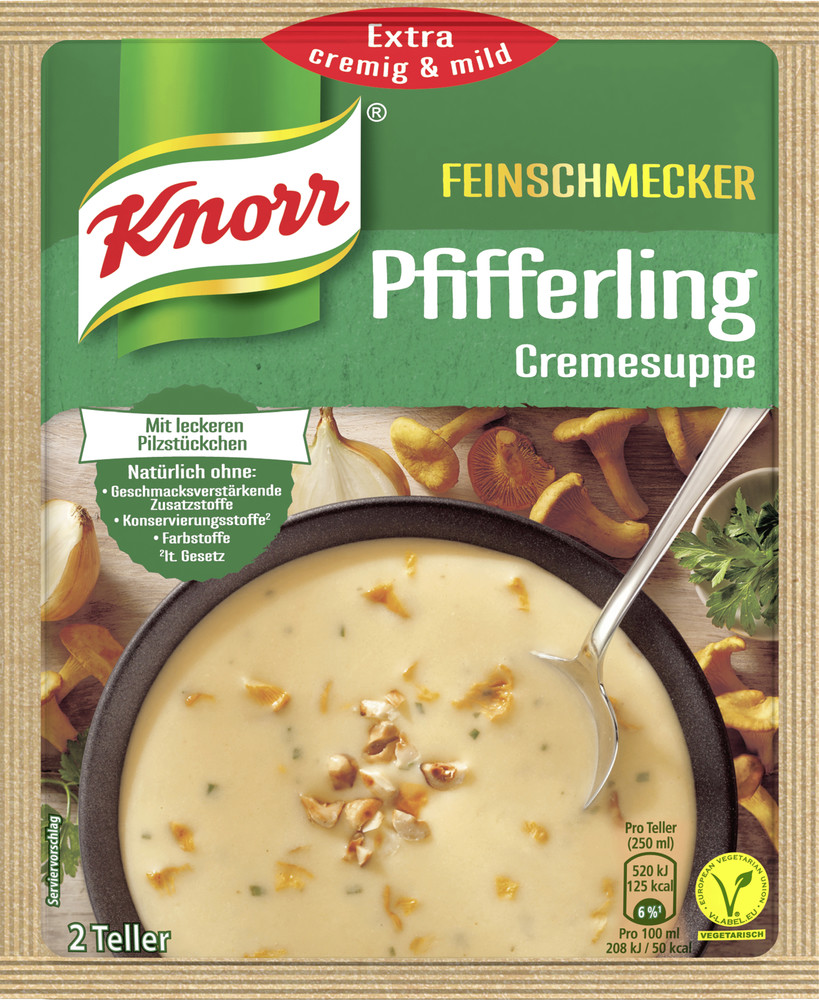 Knorr Feinschmecker Pfifferling Cremesuppe 56G Knorr Feinschmecker Pfifferling Cremesuppe 56G