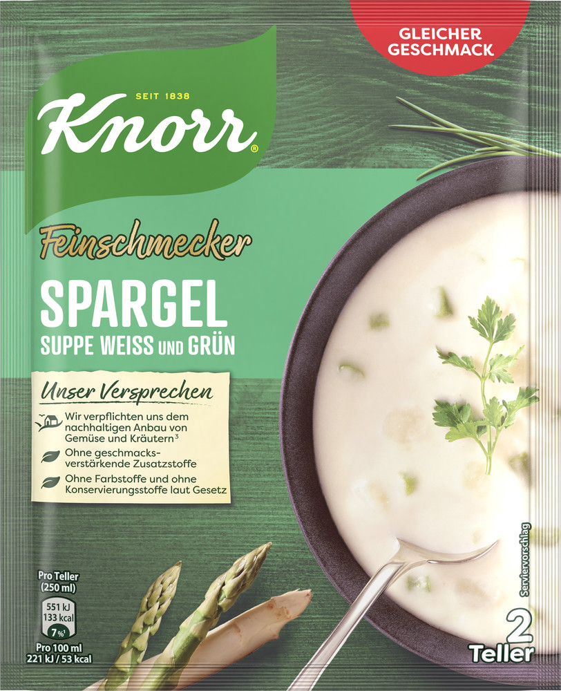 Knorr Feinschmecker Spargel Suppe weiß & grün 55G