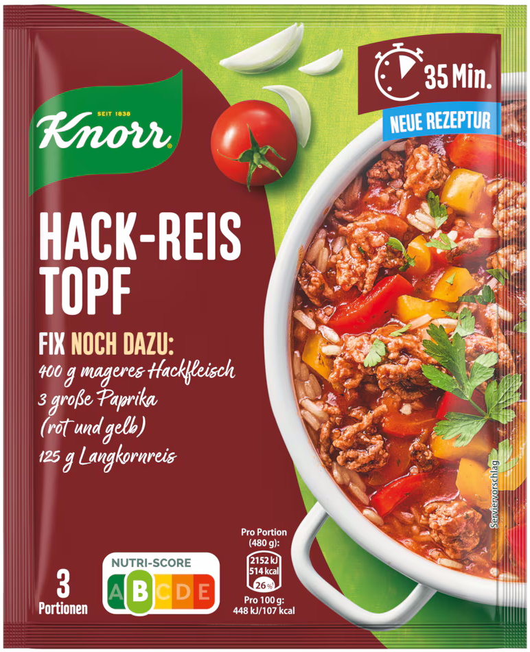 Knorr Fix Hack-Reis Topf 49G Knorr Fix Hack-Reis Topf 49G
