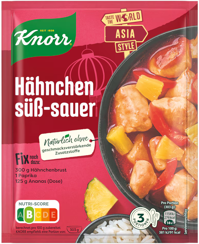 Knorr Fix Hähnchen süß sauer 61G Knorr Fix Hähnchen süß sauer 61G