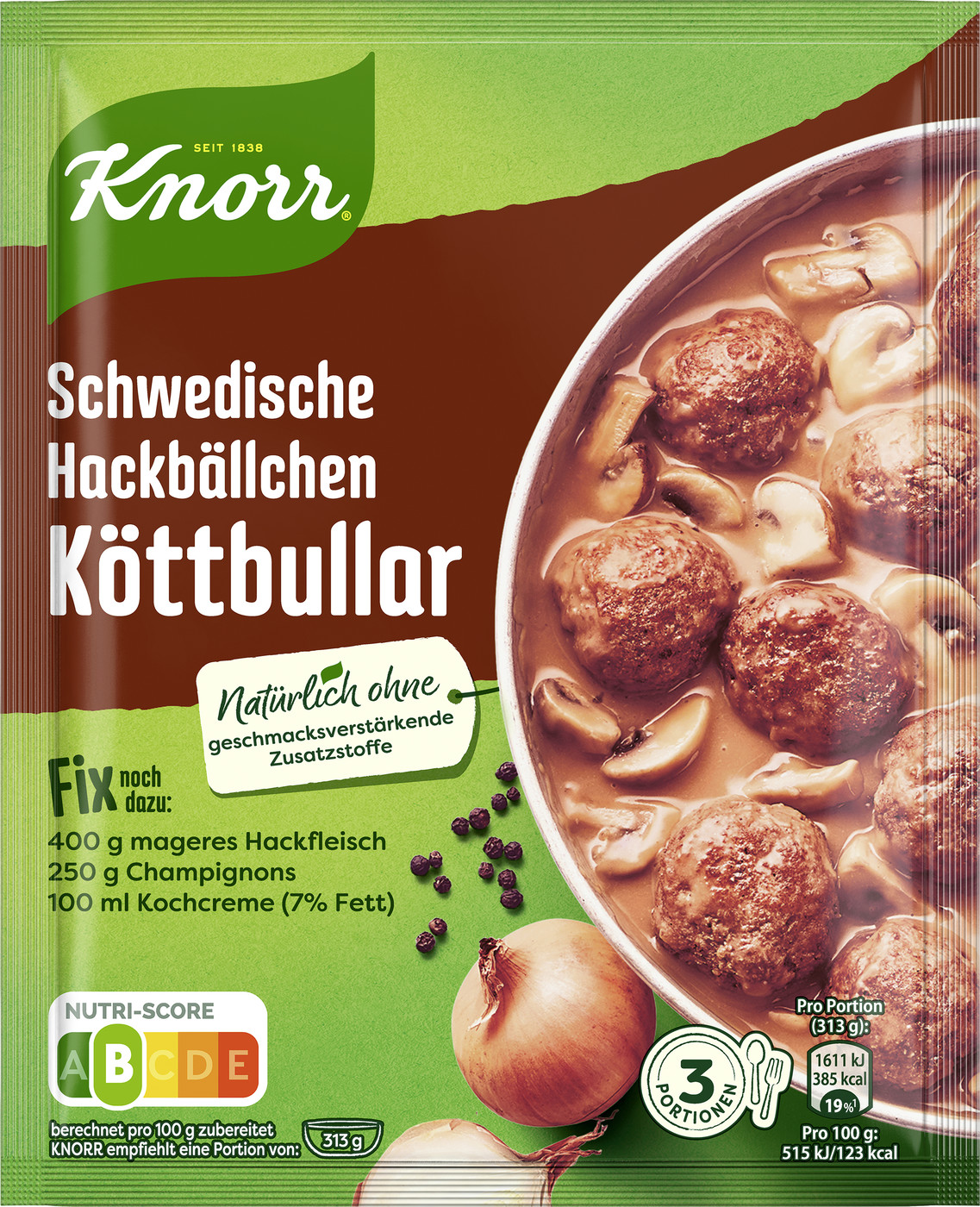 Knorr Fix Schwedische Hackbällchen Köttbullar 49G Knorr Fix Schwedische Hackbällchen Köttbullar 49G