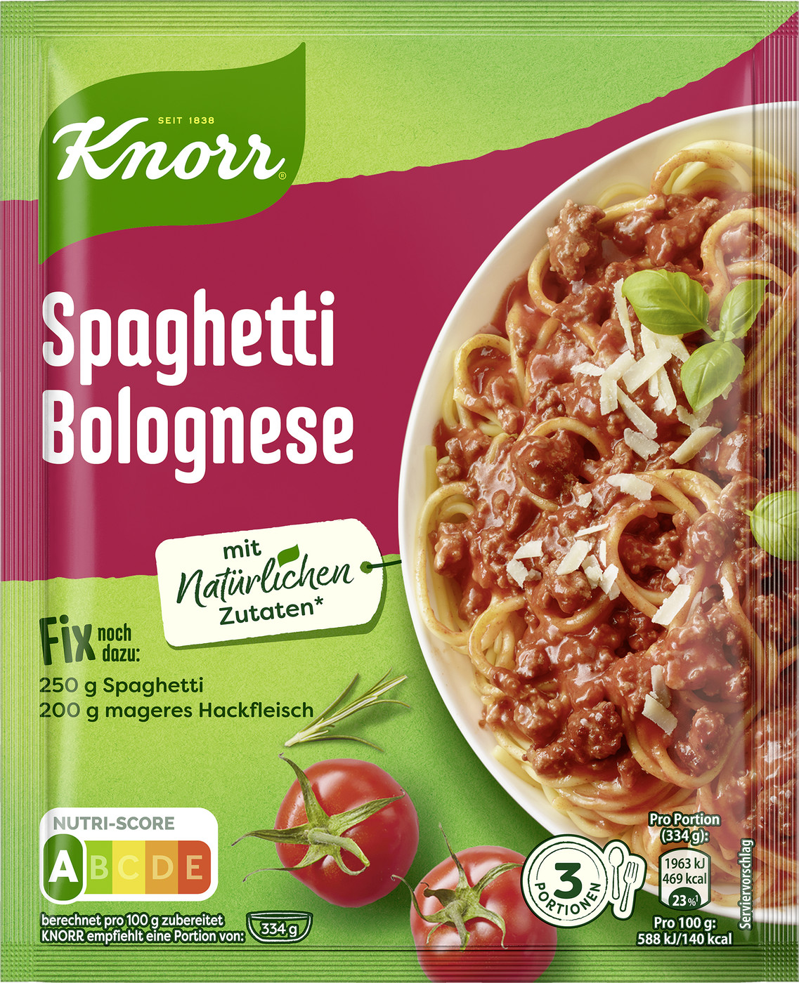 Knorr Fix Spaghetti Bolognese 40G
