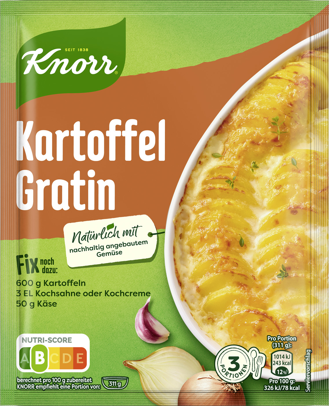 Knorr Fix für Kartoffel Gratin 37G