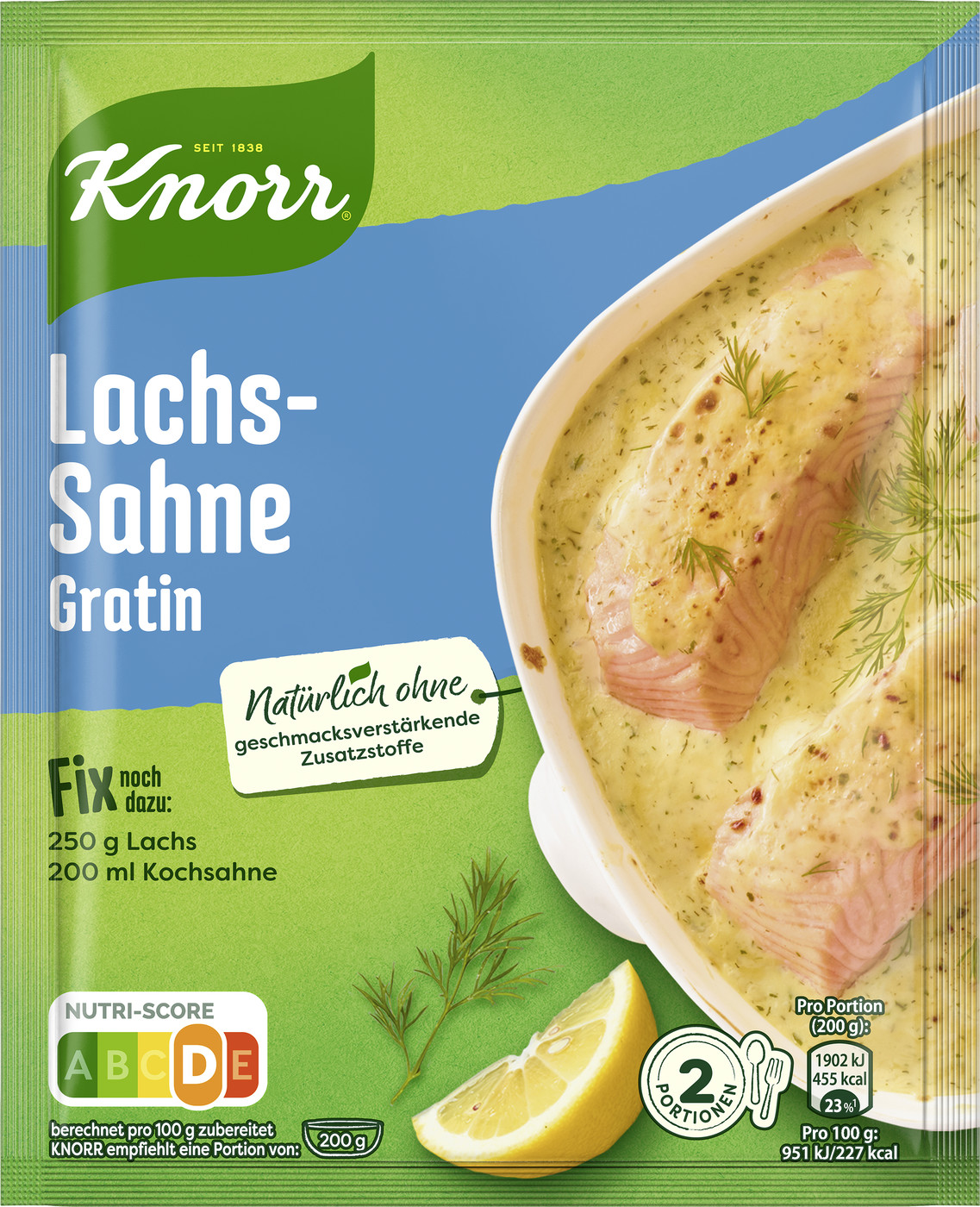 Knorr Fix Lachs-Sahne Gratin 28G