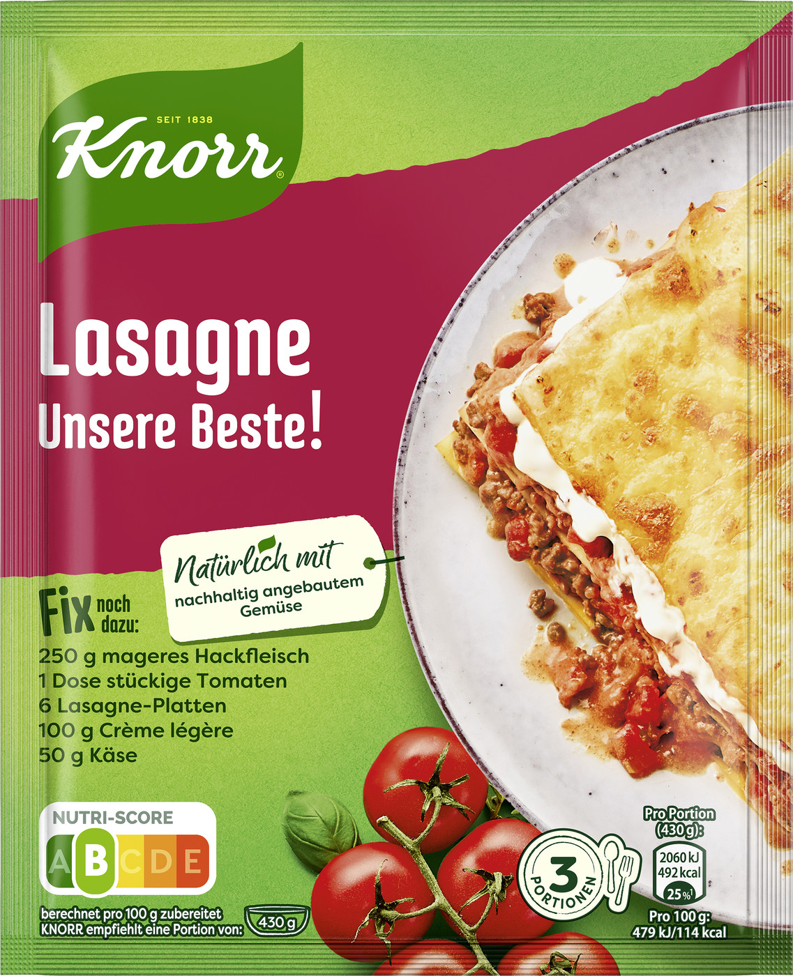 Knorr Fix Lasagne Unsere Beste! 53G