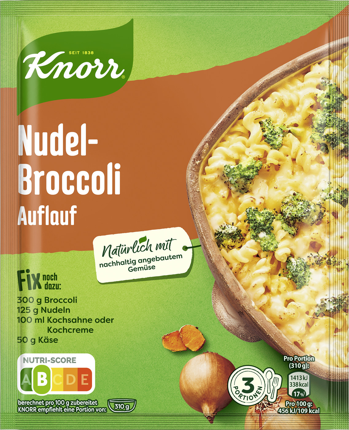 Knorr Fix Nudel-Broccoli Auflauf 46G Knorr Fix Nudel-Broccoli Auflauf 46G