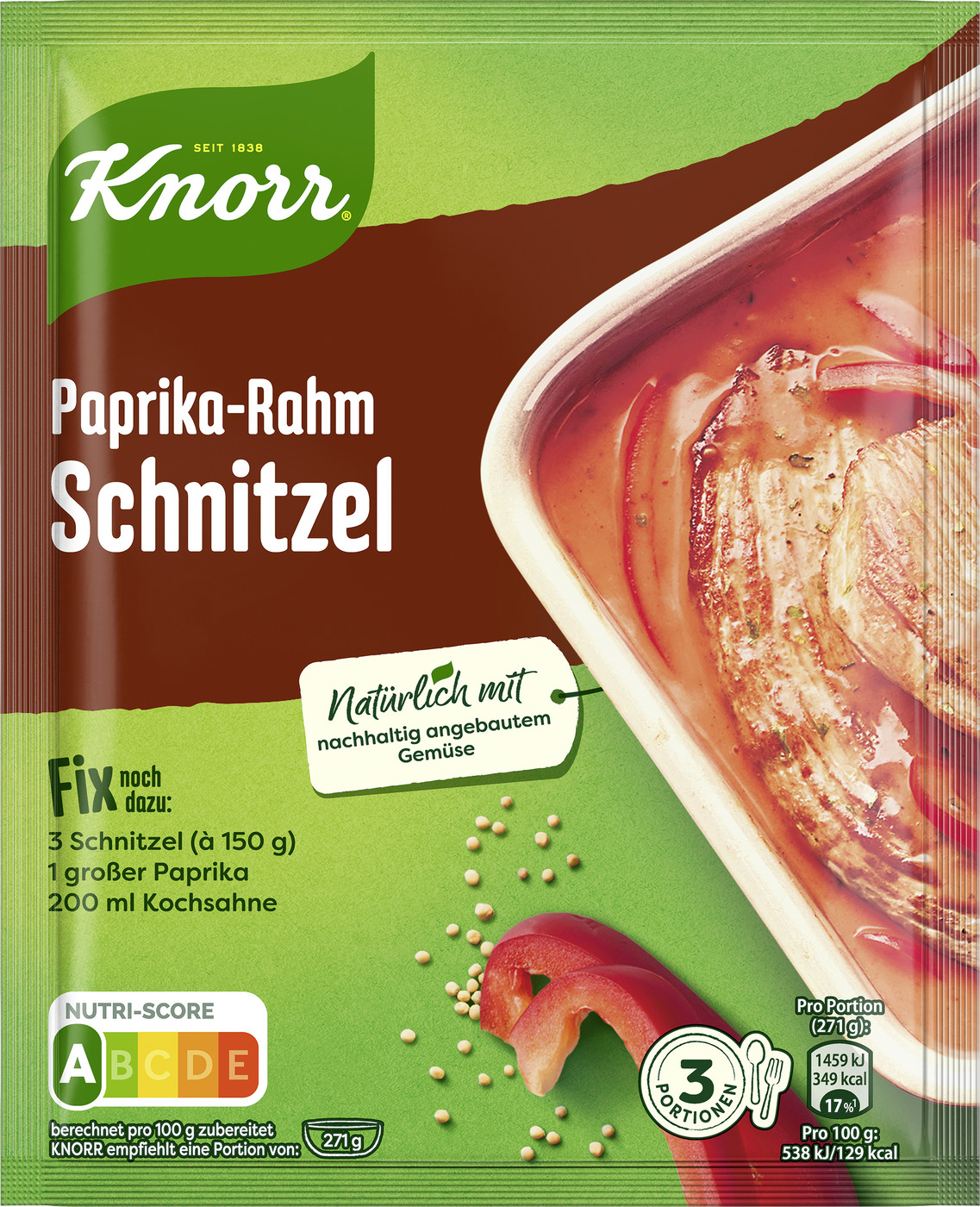 Knorr Fix Paprika-Rahmschnitzel 43G
