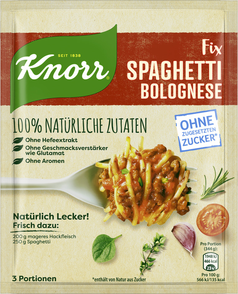 Knorr Natürlich Lecker Spaghetti Bolognese 38G