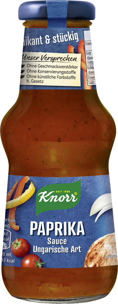 Knorr Paprika Sauce Ungarische Art 250ML Knorr Paprika Sauce Ungarische Art 250ML