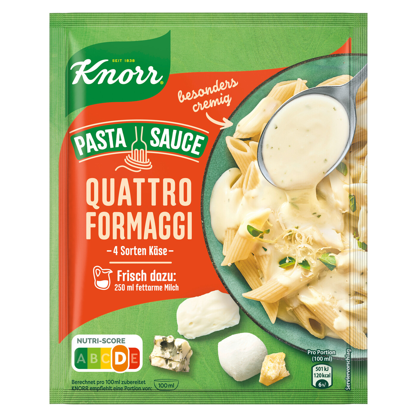 Knorr Pasta Sauce Quattro Formaggi ergibt 250ML Knorr Pasta Sauce Quattro Formaggi ergibt 250ML