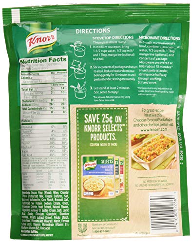Knorr Pasta Sides: Cheddar Broccoli (Pack of 2) 4.3 oz Bags by N/A