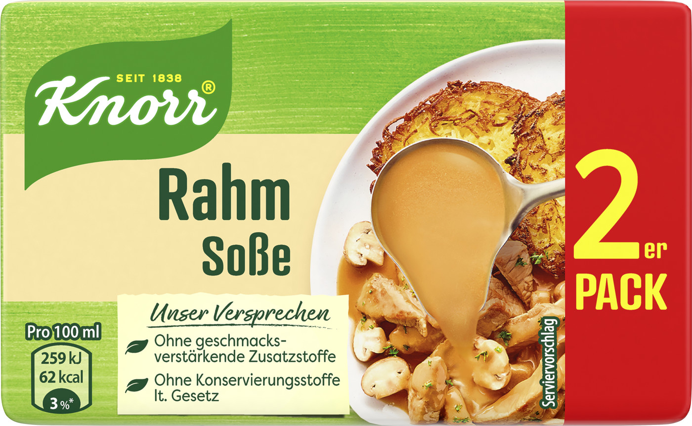 Knorr Rahm Soße für 2x 250ML 68G Knorr Rahm Soße für 2x 250ML 68G