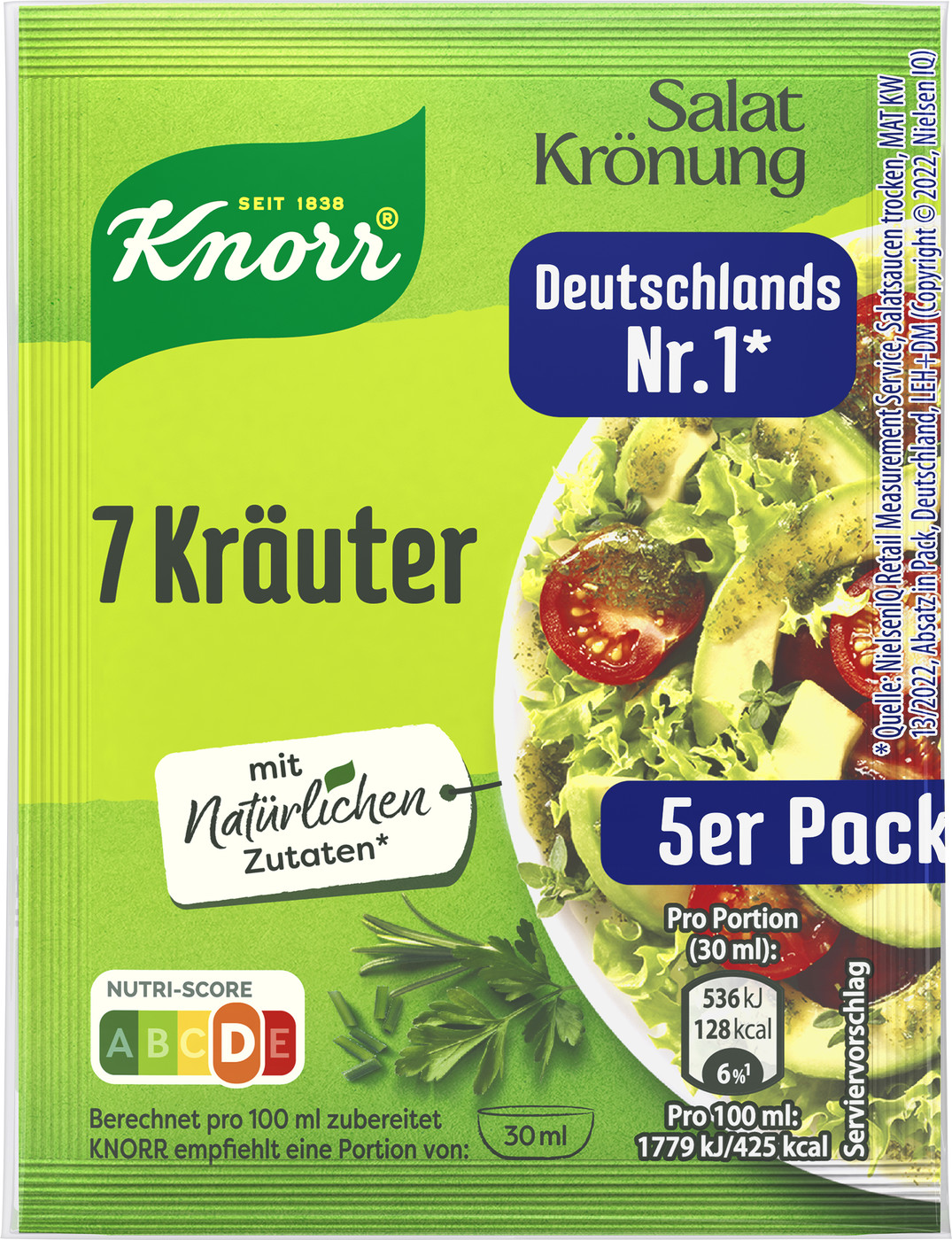 Knorr Salatkrönung 7-Kräuter 5ST Knorr Salatkrönung 7-Kräuter 5ST