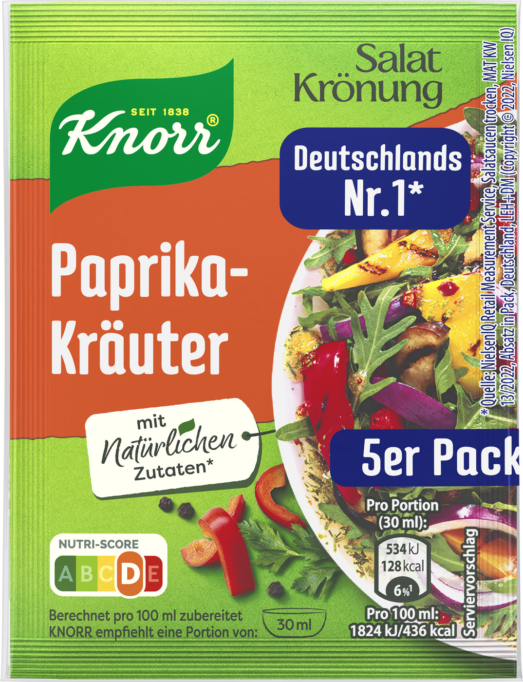 Knorr Salatkrönung Paprika-Kräuter 5ST Knorr Salatkrönung Paprika-Kräuter 5ST