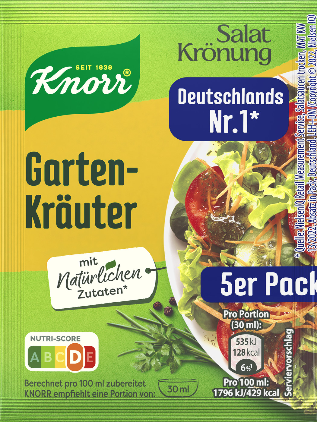 Knorr Salatkrönung Würzige Gartenkräuter 5ST 40G