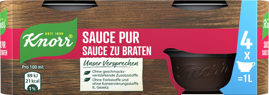 Knorr Sauce Pur Braten ergibt 4x 250ML 112G Knorr Sauce Pur Braten ergibt 4x 250ML 112G