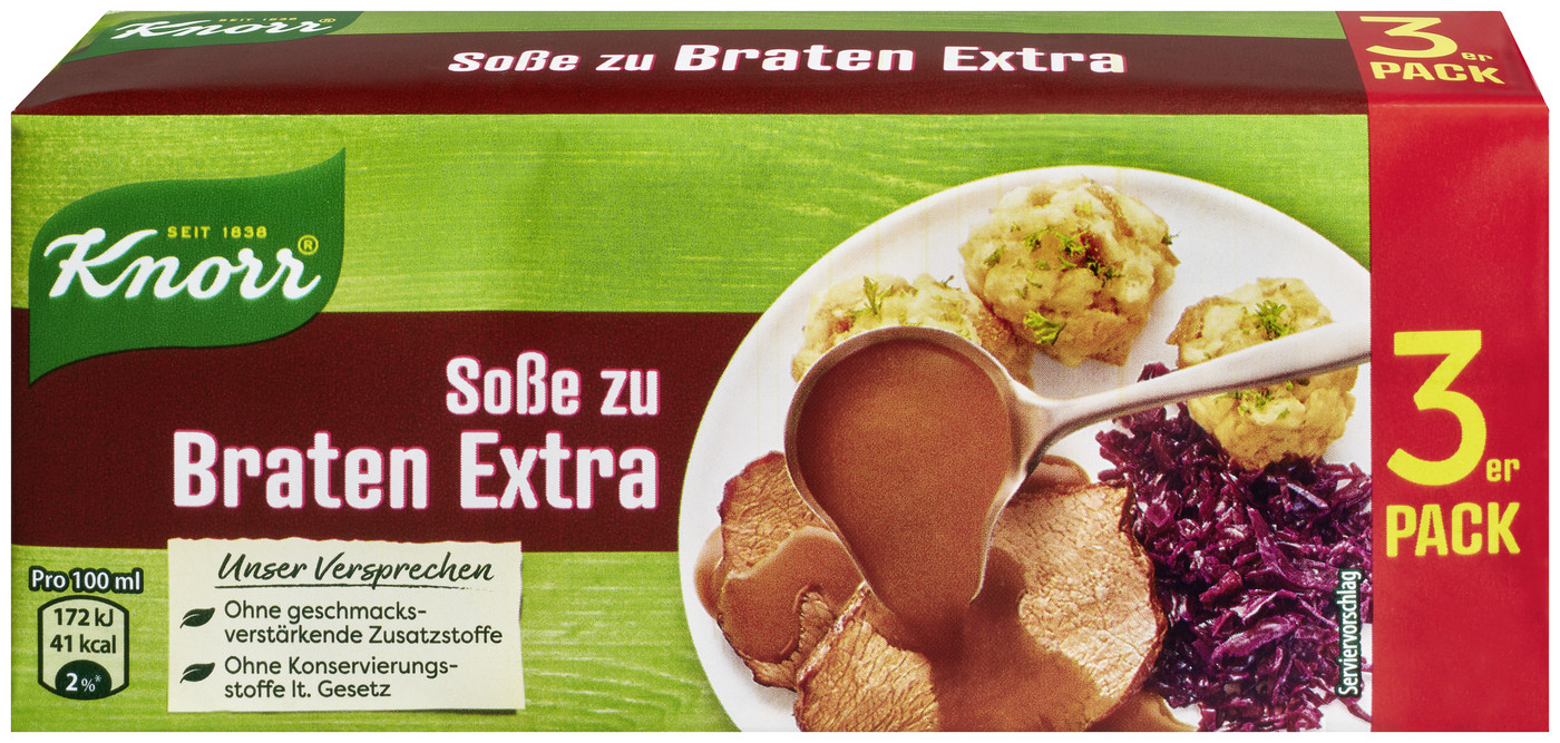 Knorr Sauce zu Braten Extra ergibt 3x 250ML 84G