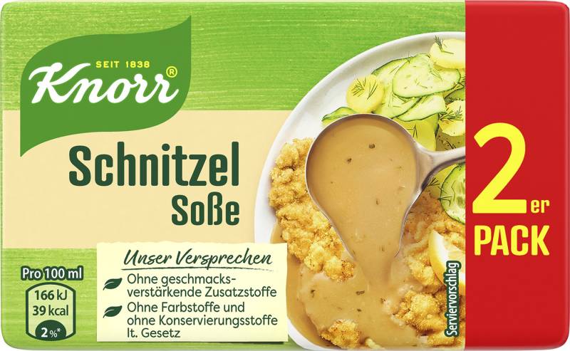 Knorr Schnitzel Soße ergibt 2x 250ML 50G