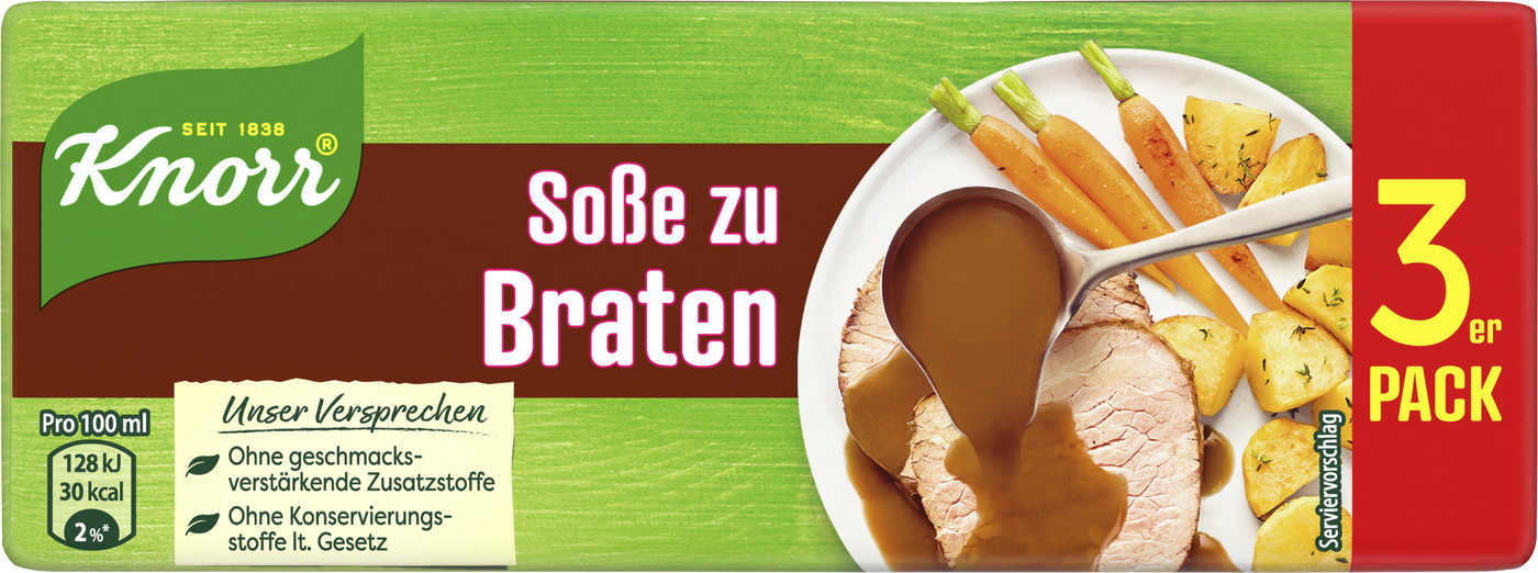 Knorr Soße zum Braten ergibt 3x 250ML 69G