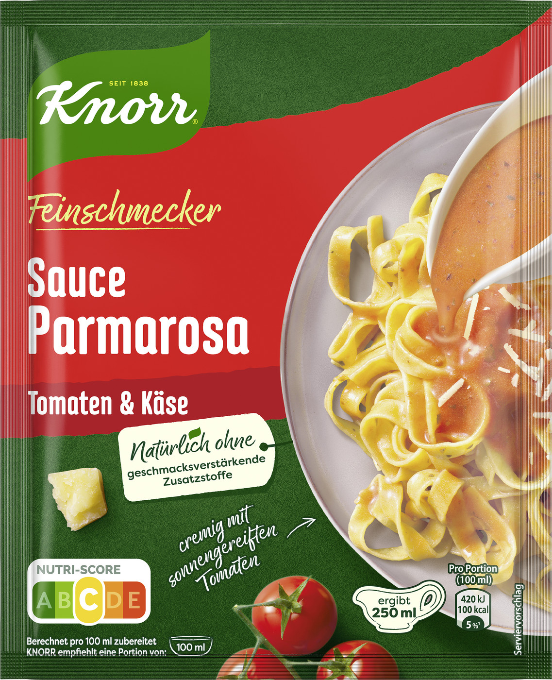 Knorr Spaghetteria Sauce Parmarosa Tomaten & Käse ergibt 250ML