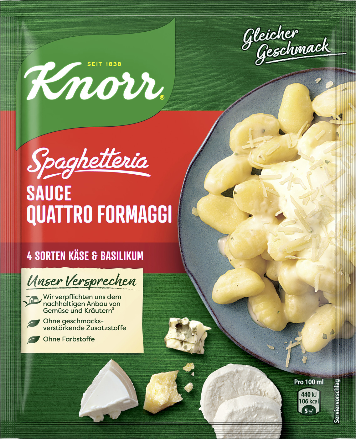 Knorr Spaghetteria Sauce Quattro Formaggi ergibt 250ML