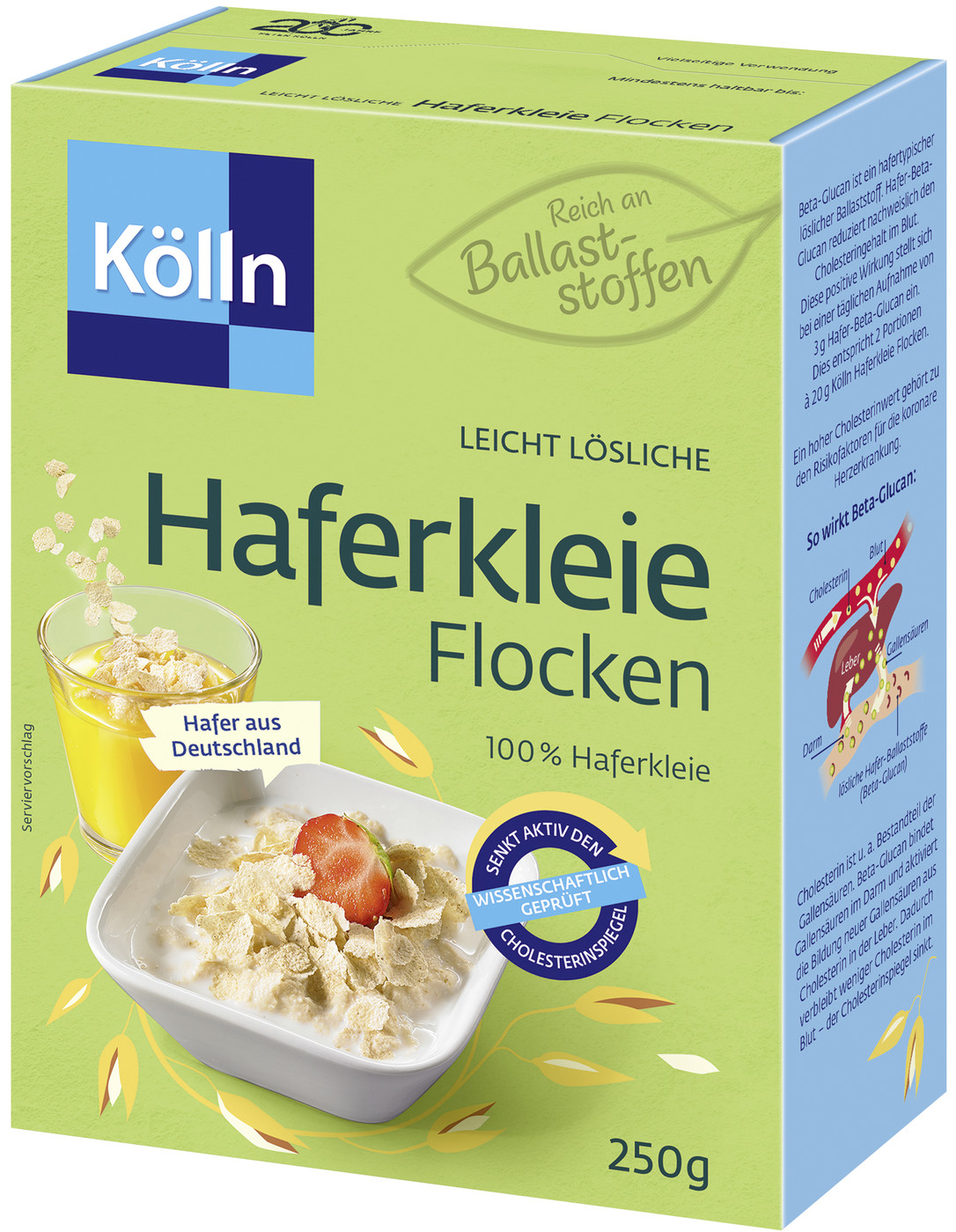 Kölln Balance Haferkleie Flocken 250G Kölln Balance Haferkleie Flocken 250G