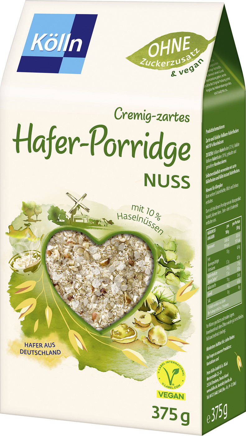 Kölln Cremig-zartes Hafer-Porridge Nuss 375G