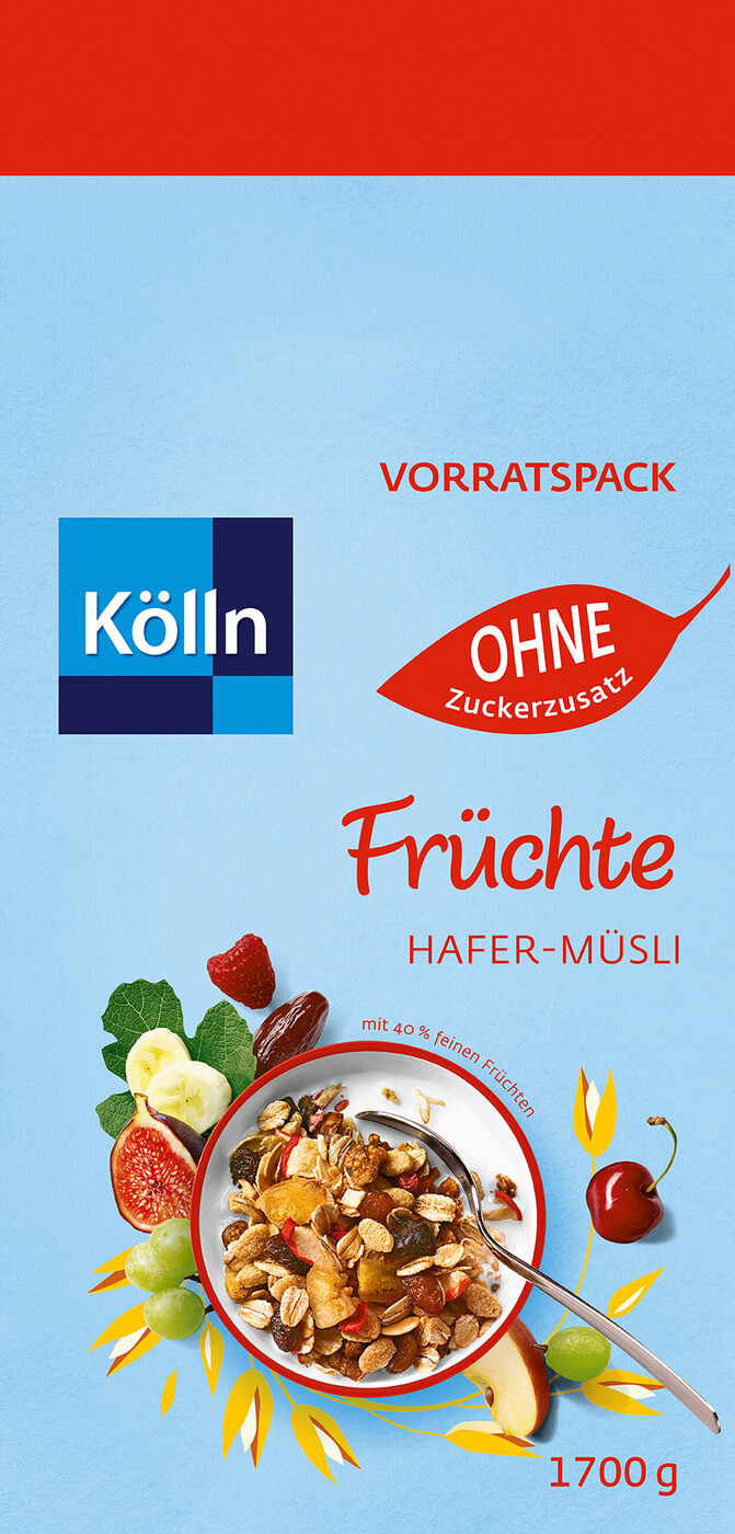 Kölln Früchte Müsli ohne Zuckerzusatz 1,7KG Kölln Früchte Müsli ohne Zuckerzusatz 1,7KG