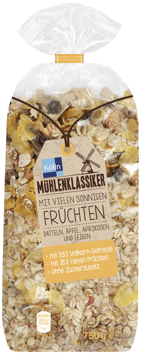 Kölln Mühlenklassiker mit vielen sonnigen Früchten 750G