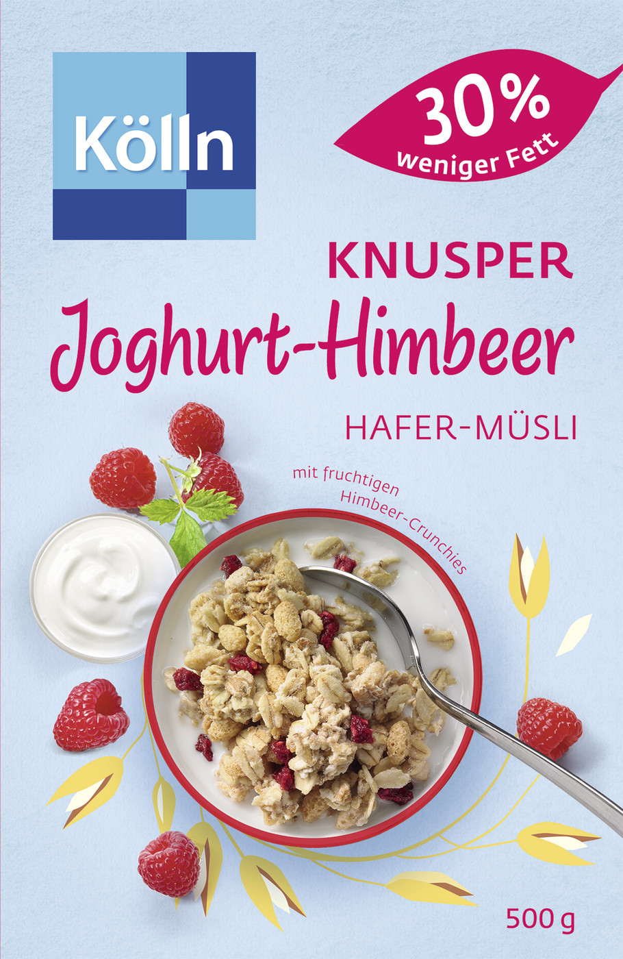 Kölln Müsli Knusper Joghurt Himbeer 30% weniger Fett 500G