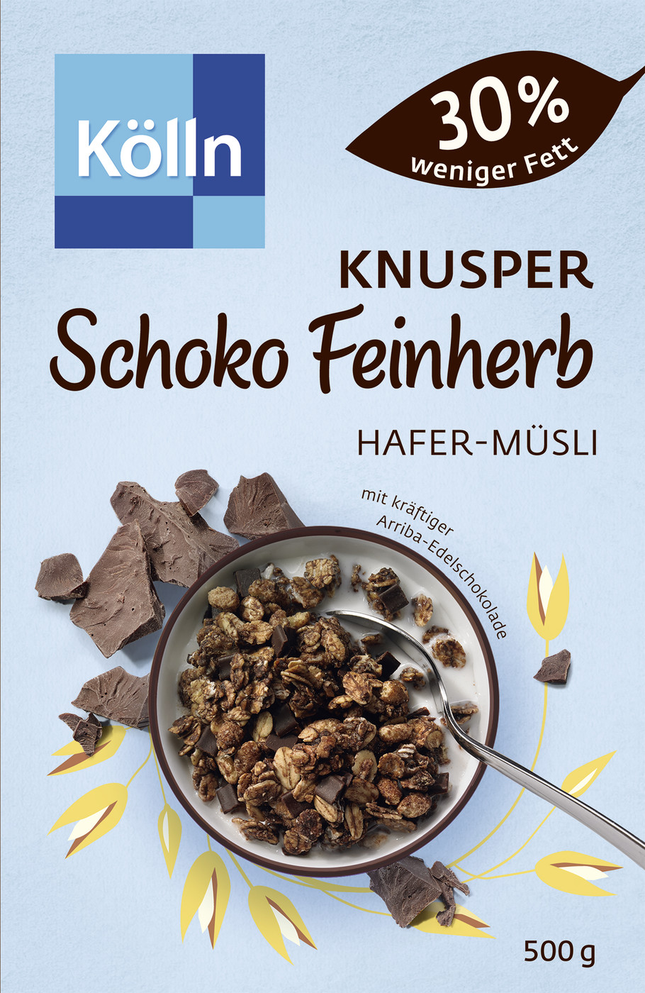 Kölln Müsli Knusper Schoko Feinherb 30% weniger Fett 500G
