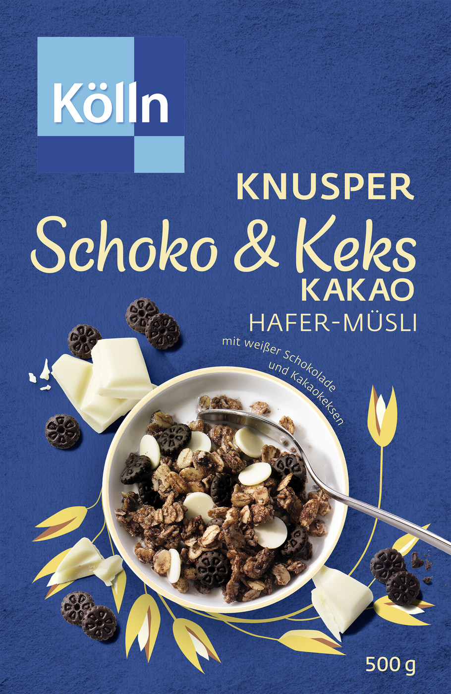 Kölln Müsli Knusper Schoko & Keks Kakao 500G