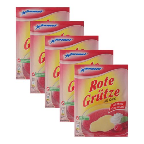 Komet Rote Grütze Himbeer 5er Pack (5 x 50 g) von Rote Grütze