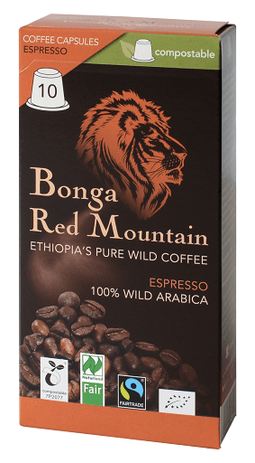 Kompostierbare Espresso Kapseln Bonga Red Mountain Kompostierbare Espresso Kapseln Bonga Red Mountain