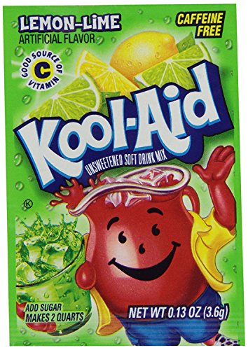 Kool-Aid Getränkemischung mit Zitronen- und Limettengeschmack, ungesüßt, Koffeinfrei, pulverförmig, 3,7 g