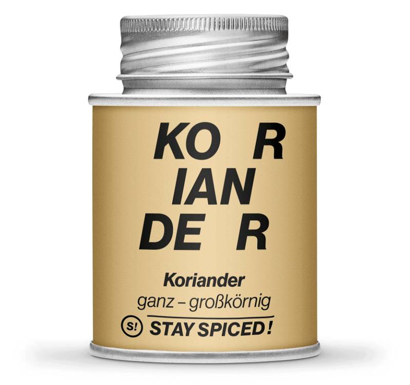 Koriander grosskörnig ganz, 170ml Schraubdose