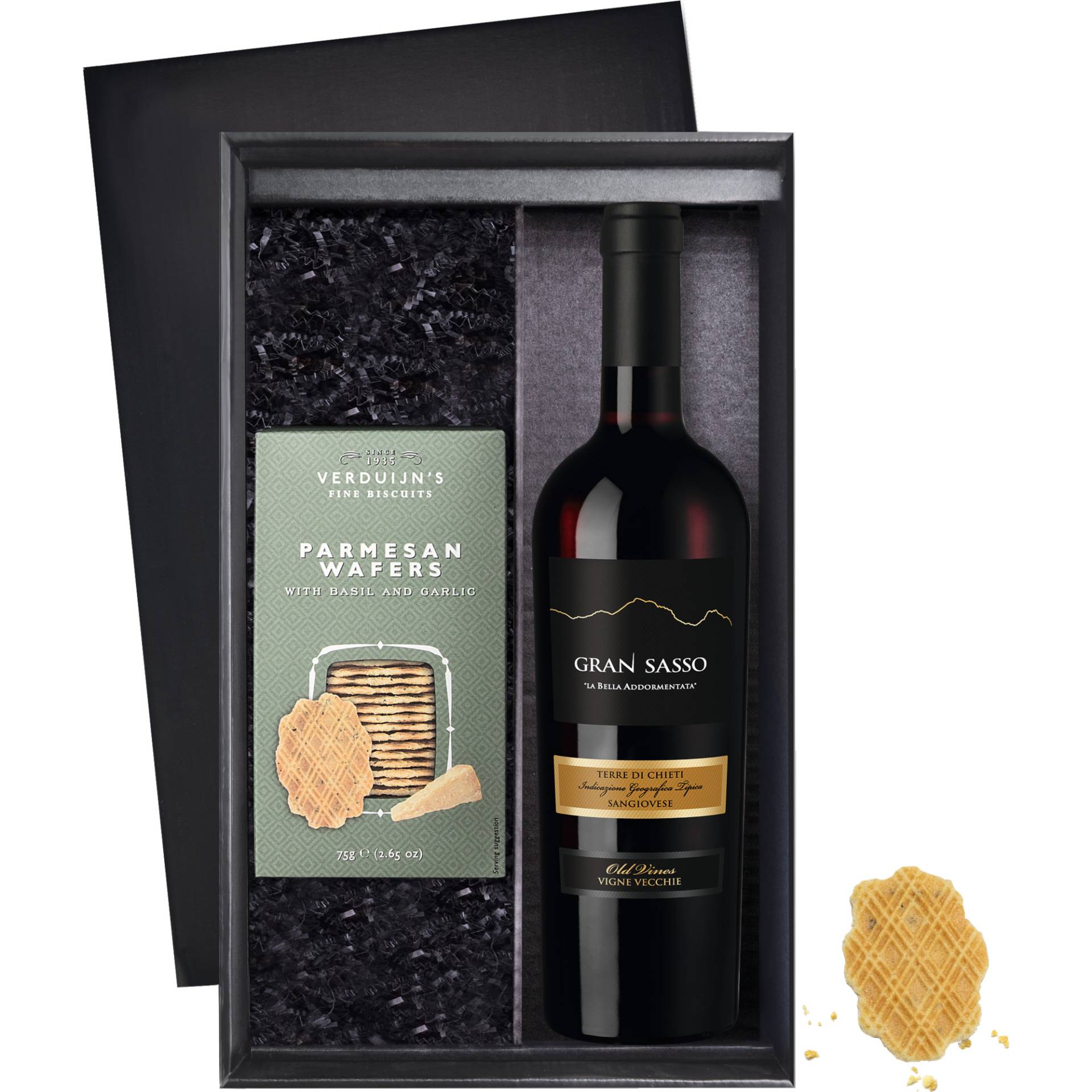 Kraft & Kross, Alte-Reben-Sangiovese & Cracker, Präsente Kraft & Kross, Alte-Reben-Sangiovese & Cracker, Präsente